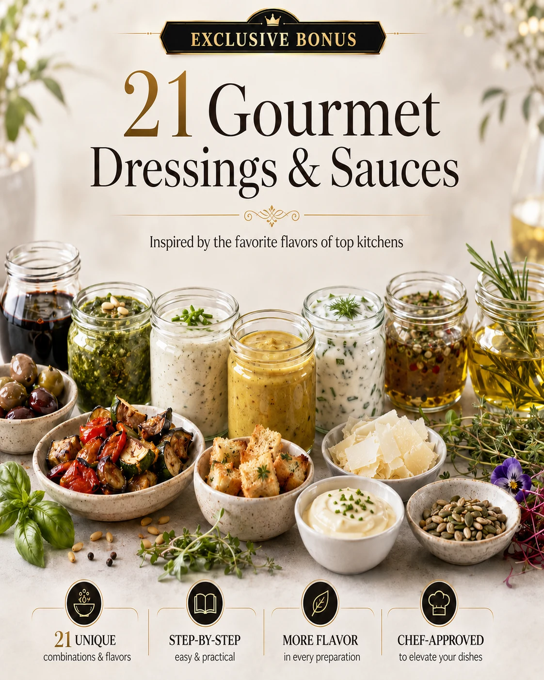 21 Gourmet Dressings & Sauces — inspired by the favourite flavours of top kitchens